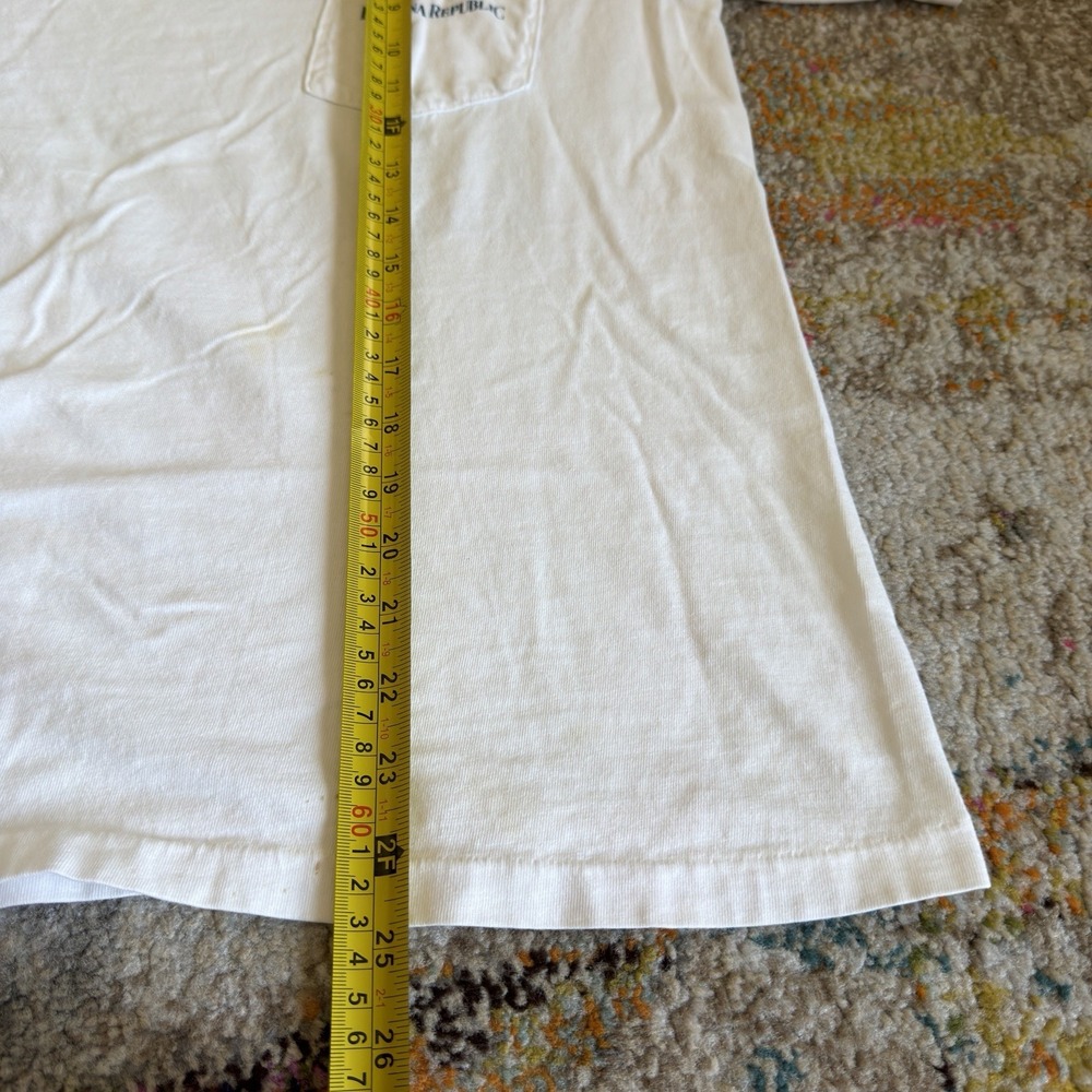 Vintage 80s Banana Republic Zebra Safari Pocket T-Shirt M White Live Free - Picture 6 of 8